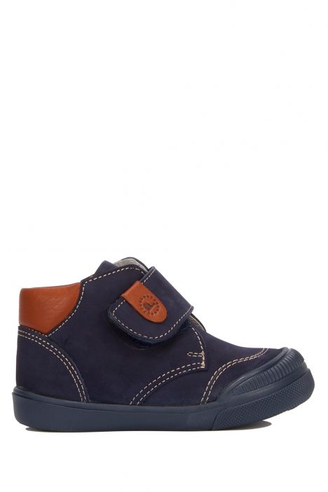 VP02 Kifidis Paplus İlk Adım Erkek Çocuk Deri Bot 20-25 Nubuk Lacivert / Nubuck Navy