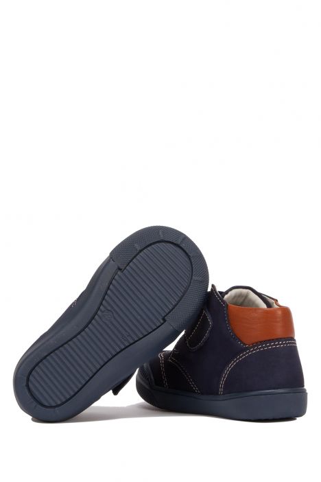 VP02 Kifidis Paplus İlk Adım Erkek Çocuk Deri Bot 20-25 Nubuk Lacivert / Nubuck Navy