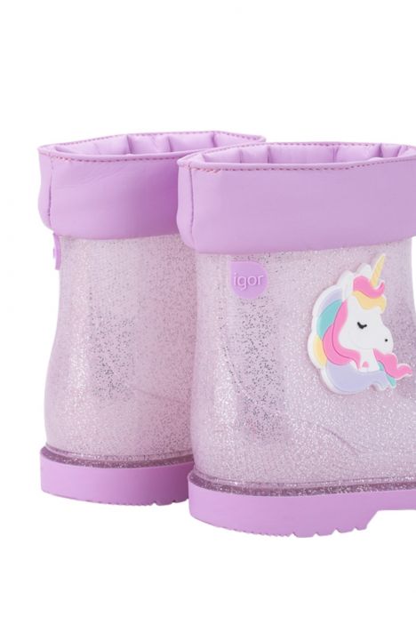 W10339 Igor Bimbi Unicornio Kız Çocuk Yağmur Çizmesi 20-28 Lila/Malva - 212