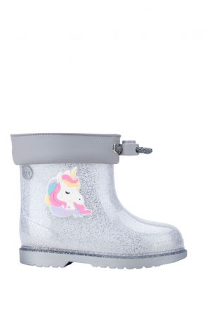 W10339 Igor Bimbi Unicornio Kız Çocuk Yağmur Çizmesi 20-28 Gümüş/Plata - 135