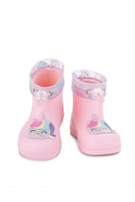 W10359 Igor Mendi Unicornio Kız Çocuk Yağmur Çizmesi 22-27 Gül Kurusu-010 Rosa