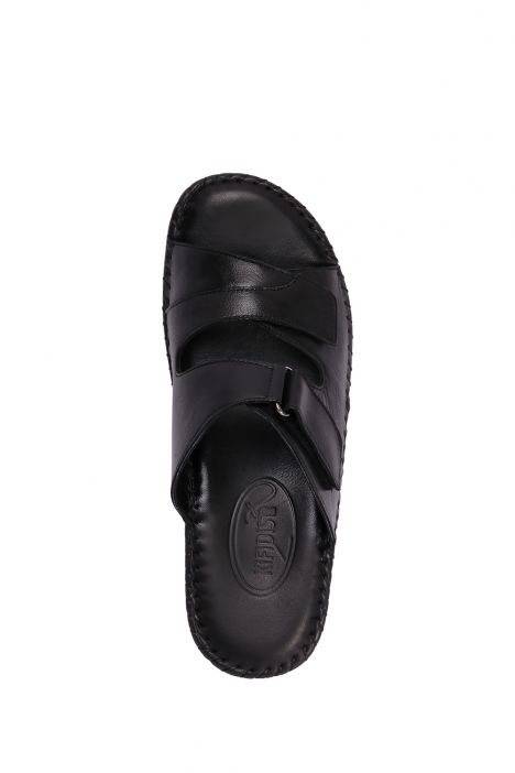 YIP101V2 Kifidis Handmade Kadın Deri Terlik 35-41 Siyah / Black