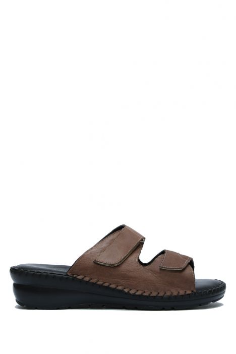 YIP101V2 Kifidis Handmade Kadın Deri Terlik 35-41 Vizon 2021