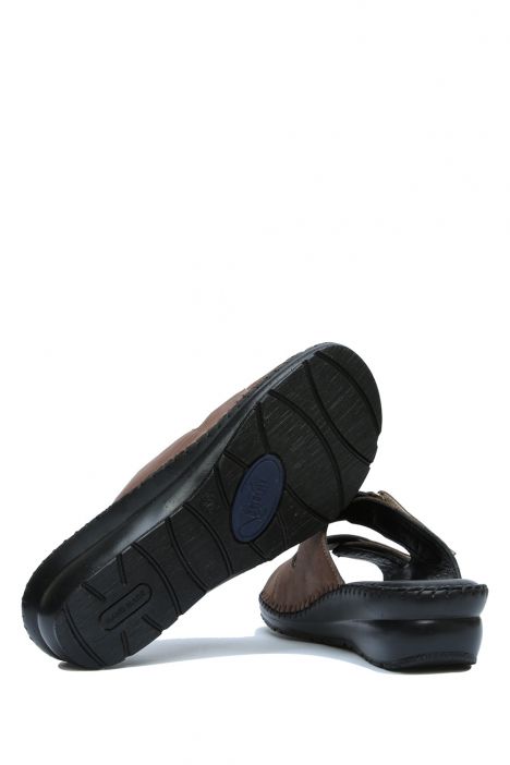 YIP101V2 Kifidis Handmade Kadın Deri Terlik 35-41 Vizon 2021
