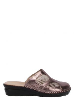 YIP102 Kifidis Handmade Kadın Deri Terlik 35-41 BRONZE