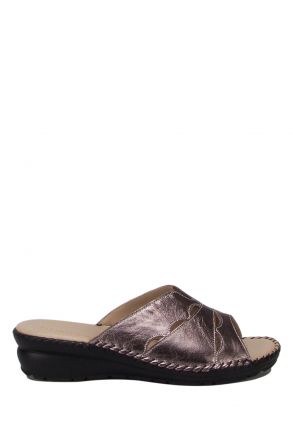 YIP105 Kifidis Handmade Kadın Deri Terlik 35-41 BRONZE
