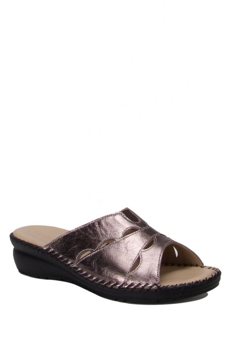 YIP105 Kifidis Handmade Kadın Deri Terlik 35-41 BRONZE