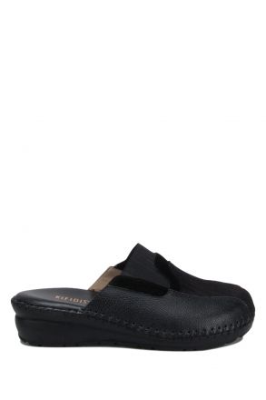 YIP106 Kifidis Handmade Kadın Deri Terlik 35-41 Siyah / Black