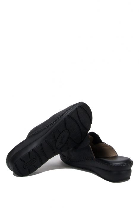 YIP106 Kifidis Handmade Kadın Deri Terlik 35-41 Siyah / Black