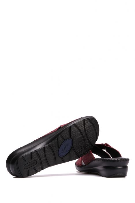 YIP108 Kifidis Handmade Kadın Deri Terlik 35-41 James Bordo