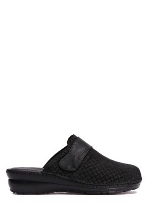 YIP29117 Kifidis Handmade Kadın Deri Terlik 35-41 Siyah-Lebron Siyah