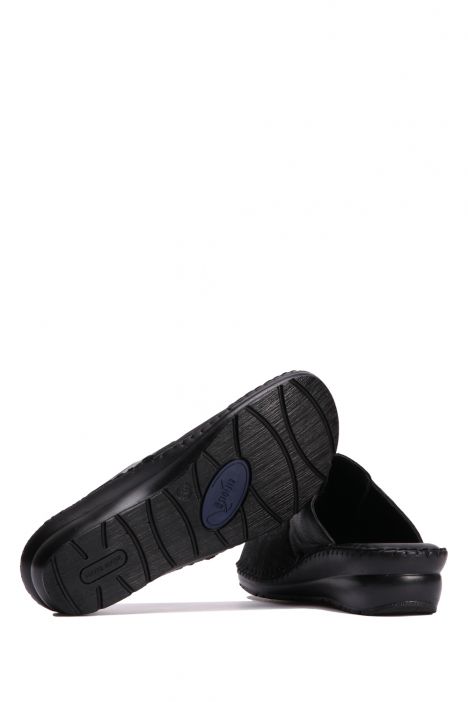 YIP29117 Kifidis Handmade Kadın Deri Terlik 35-41 Siyah-Lebron Siyah