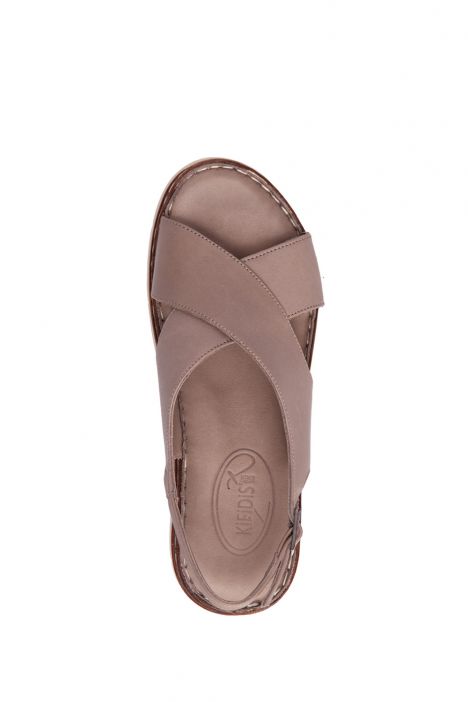 YIP603 Kifidis Handmade Kadın Deri Sandalet 35-41 - BT Vizon/Sand