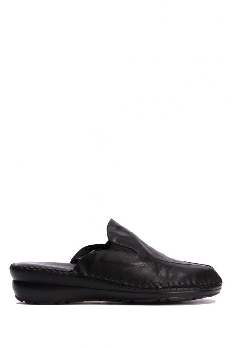 YIP6436  Kifidis Handmade Kadın Deri Terlik 35-41 Kırışık Siyah