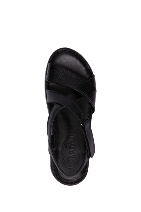 YIP783 Kifidis Handmade Kadın Deri Sandalet 35-41 - BT D1 Siyah/Black