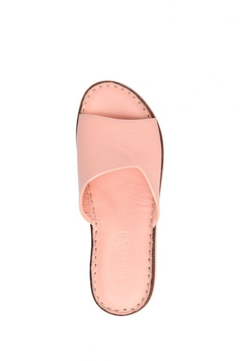 YIP811 Kifidis Handmade Kadın Deri Terlik 35-41 - BT Pudra/Powder