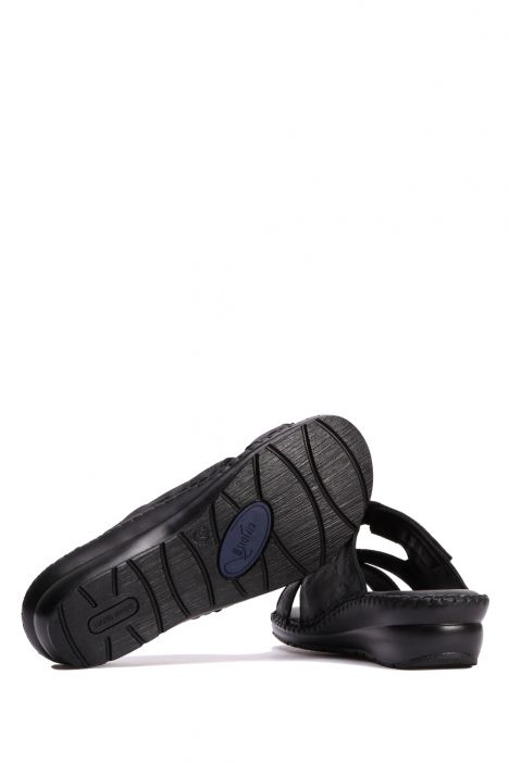 YIP97475 Kifidis Handmade Kadın Deri Terlik 35-41 Rafael Siyah